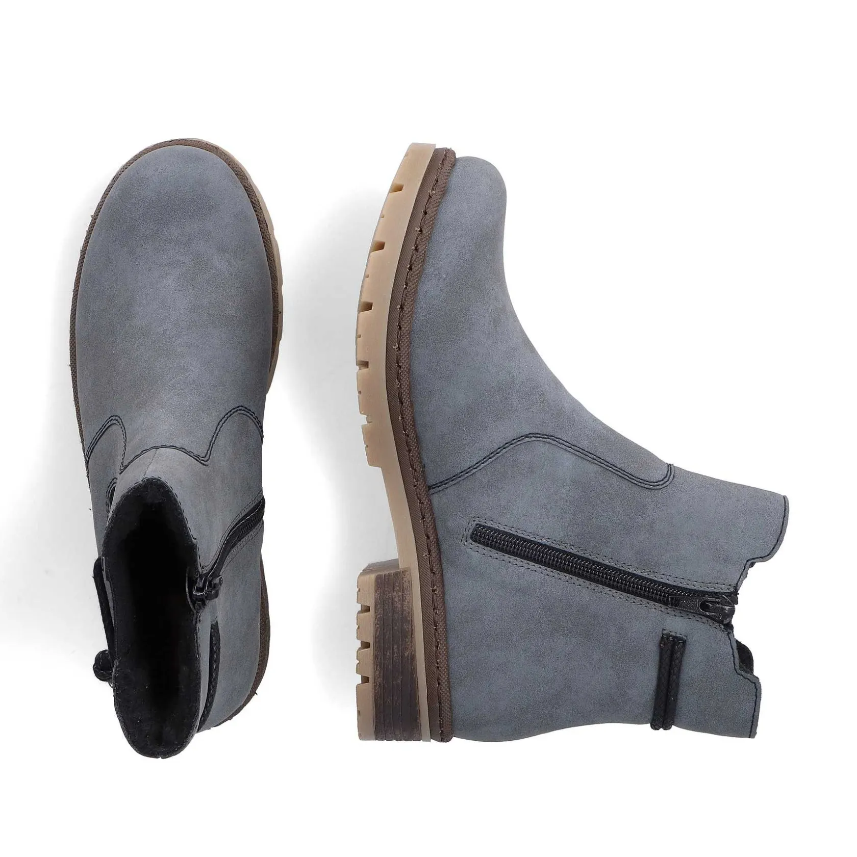 Rieker Ankle Boots & Boots-Women'S Chelsea Boots Grey-Blue-Black