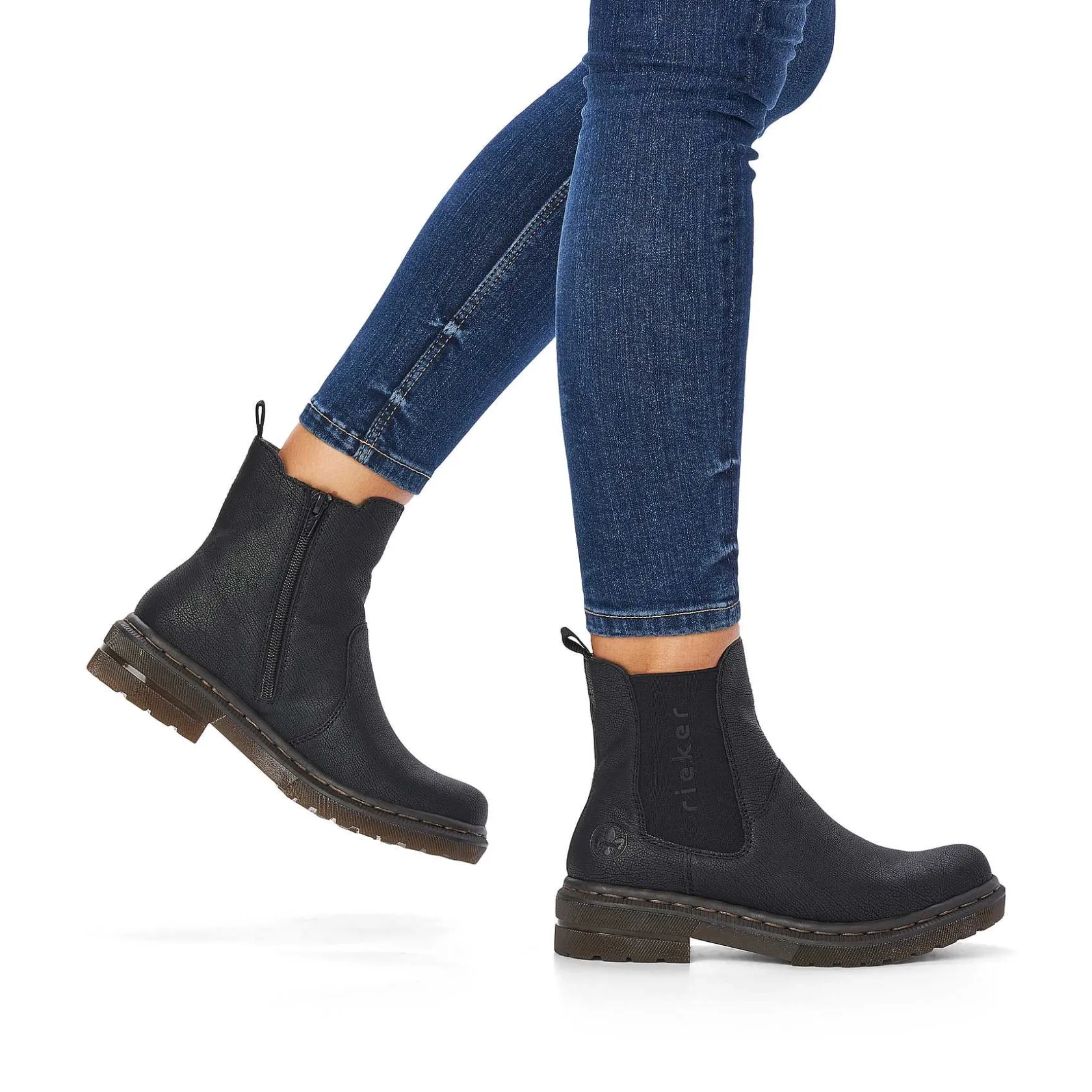 Rieker Ankle Boots & Boots-Women'S Chelsea Boots Asphalt Black