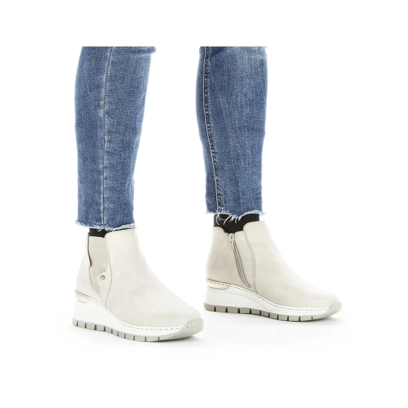 Rieker Ankle Boots & Boots-Women'S Chelsea Boots Cream Beige