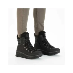 Rieker Ankle Boots & Boots-Women'S Corded Boots Asphalt Black