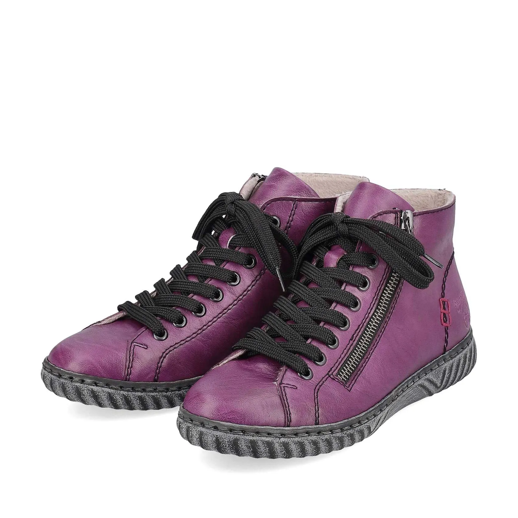 Rieker Ankle Boots & Boots-Women'S Corded Boots Aubergine-Black