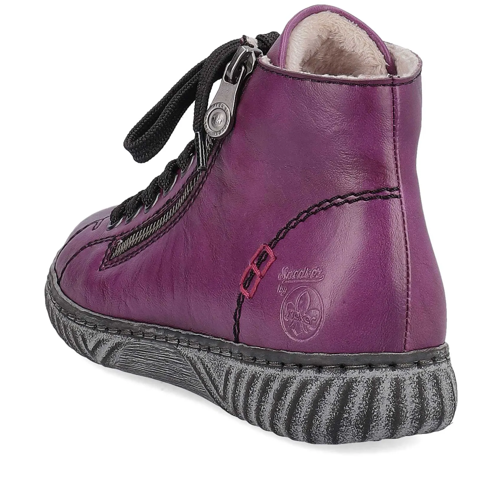 Rieker Ankle Boots & Boots-Women'S Corded Boots Aubergine-Black