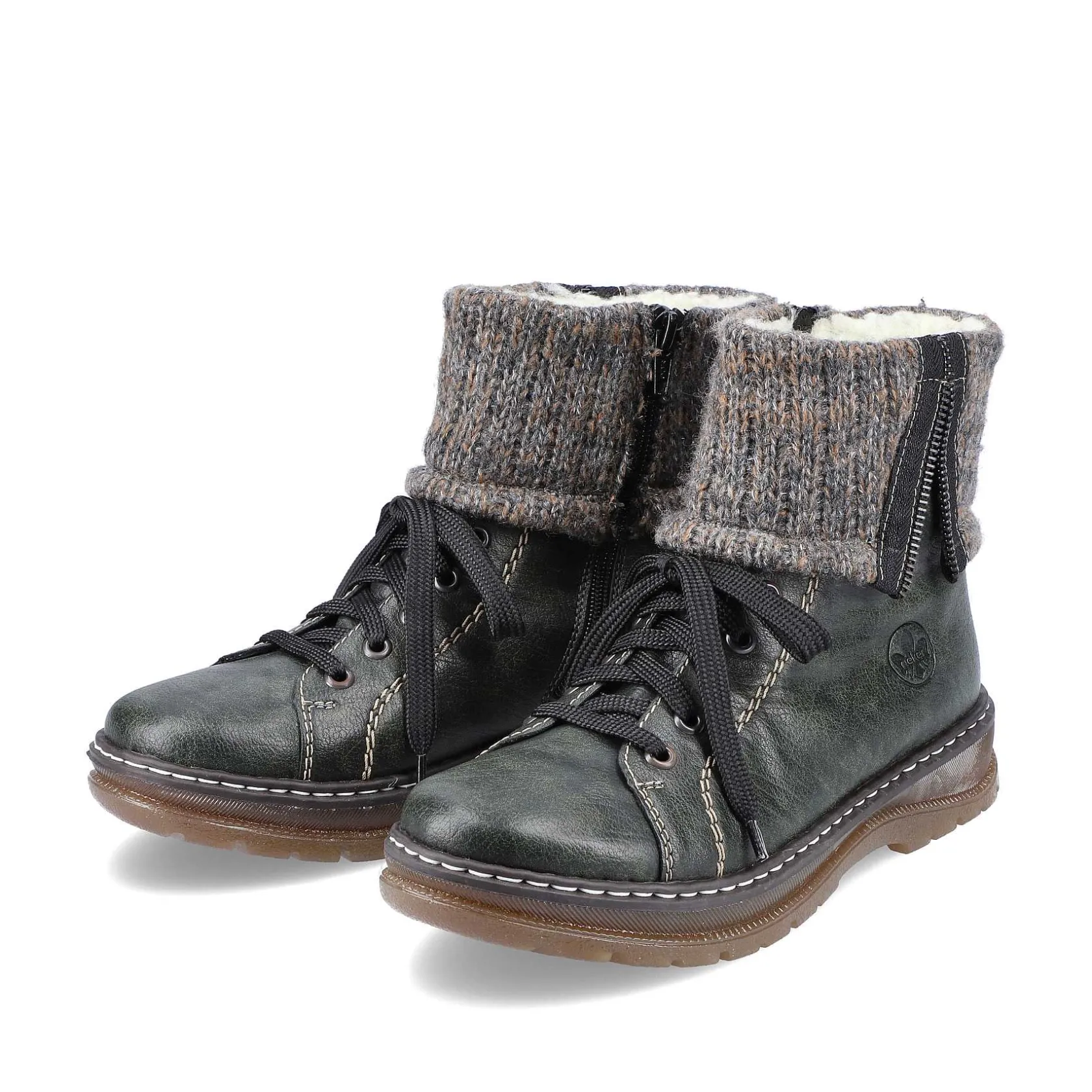 Rieker Ankle Boots & Boots-Women'S Corded Boots In Green Grey