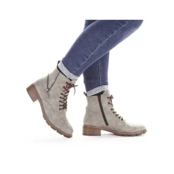 Rieker Ankle Boots & Boots-Women'S Corded Boots Silver Gray