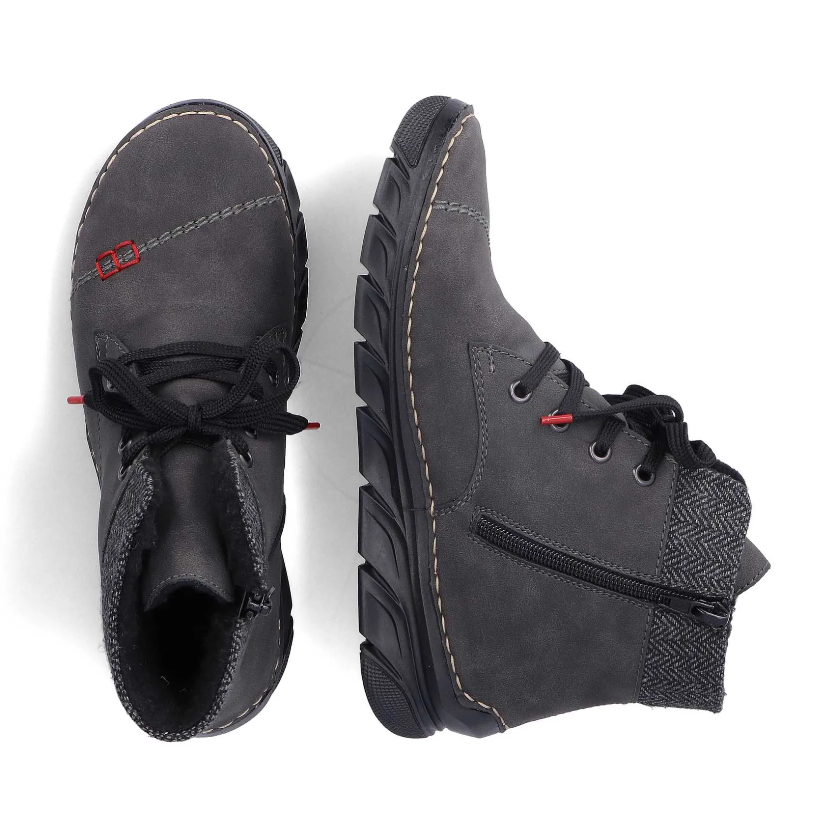 Rieker Ankle Boots & Boots-Women'S Corded Boots Anthracite