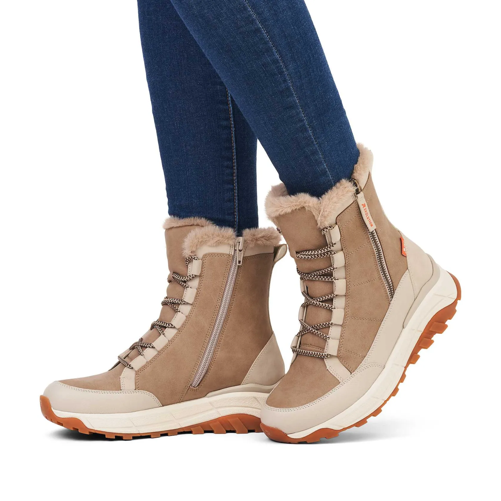 Rieker Ankle Boots & Boots-Women'S Corded Boots Cream Beige