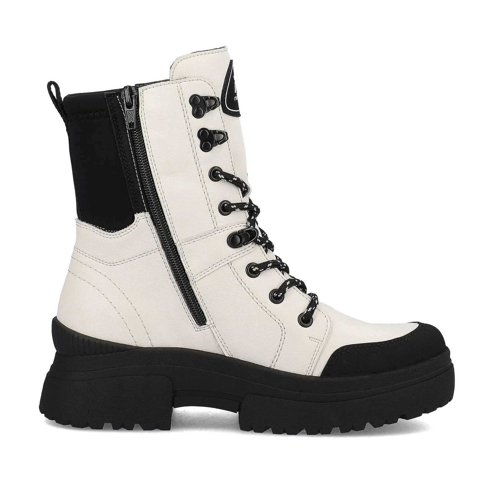 Rieker Ankle Boots & Boots-Women'S Corded Boots Snow-White Deep-Black