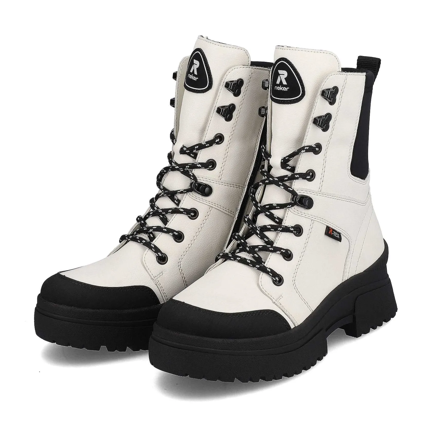 Rieker Ankle Boots & Boots-Women'S Corded Boots Snow-White Deep-Black