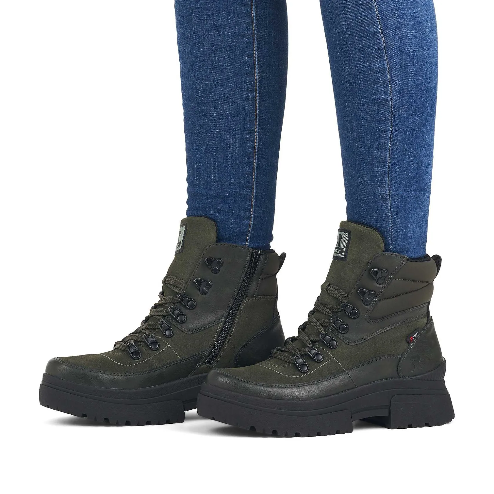 Rieker Ankle Boots & Boots-Women'S Corded Boots Army Green Black