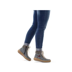 Rieker Ankle Boots & Boots-Women'S Corded Boots Blue Gray