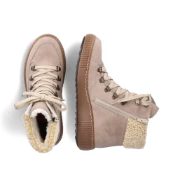Rieker Ankle Boots & Boots-Women'S Corded Boots Cream Beige