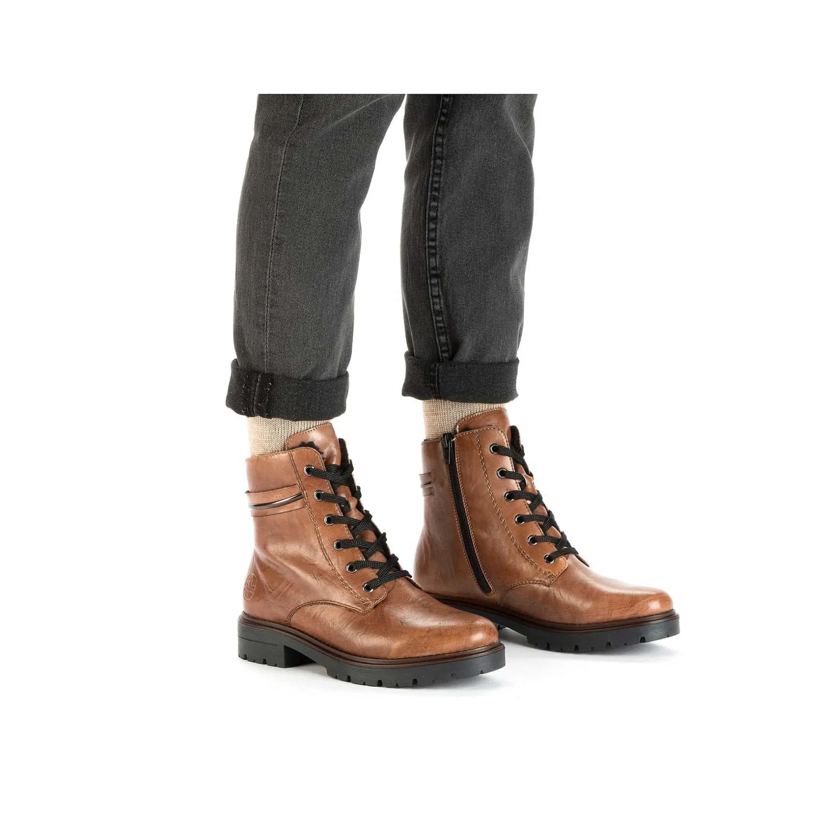 Rieker Ankle Boots & Boots-Women'S Corded Boots Copper Brown