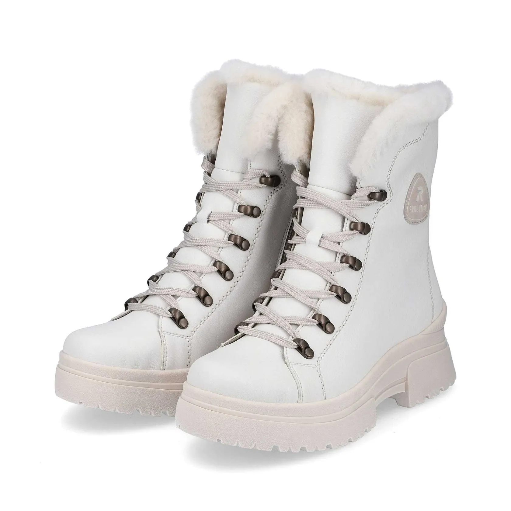 Rieker Sporty Styles-Women'S Corded Boots Frost White
