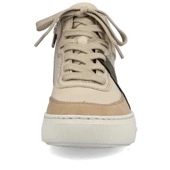 Rieker Sneakers-Women'S High Sneaker Cream Beige-Khaki Green