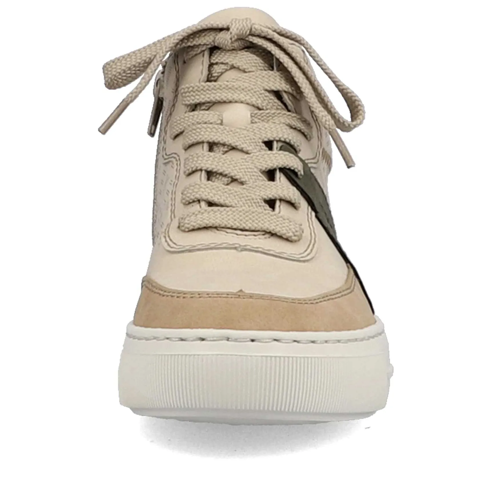 Rieker Sneakers-Women'S High Sneaker Cream Beige-Khaki Green