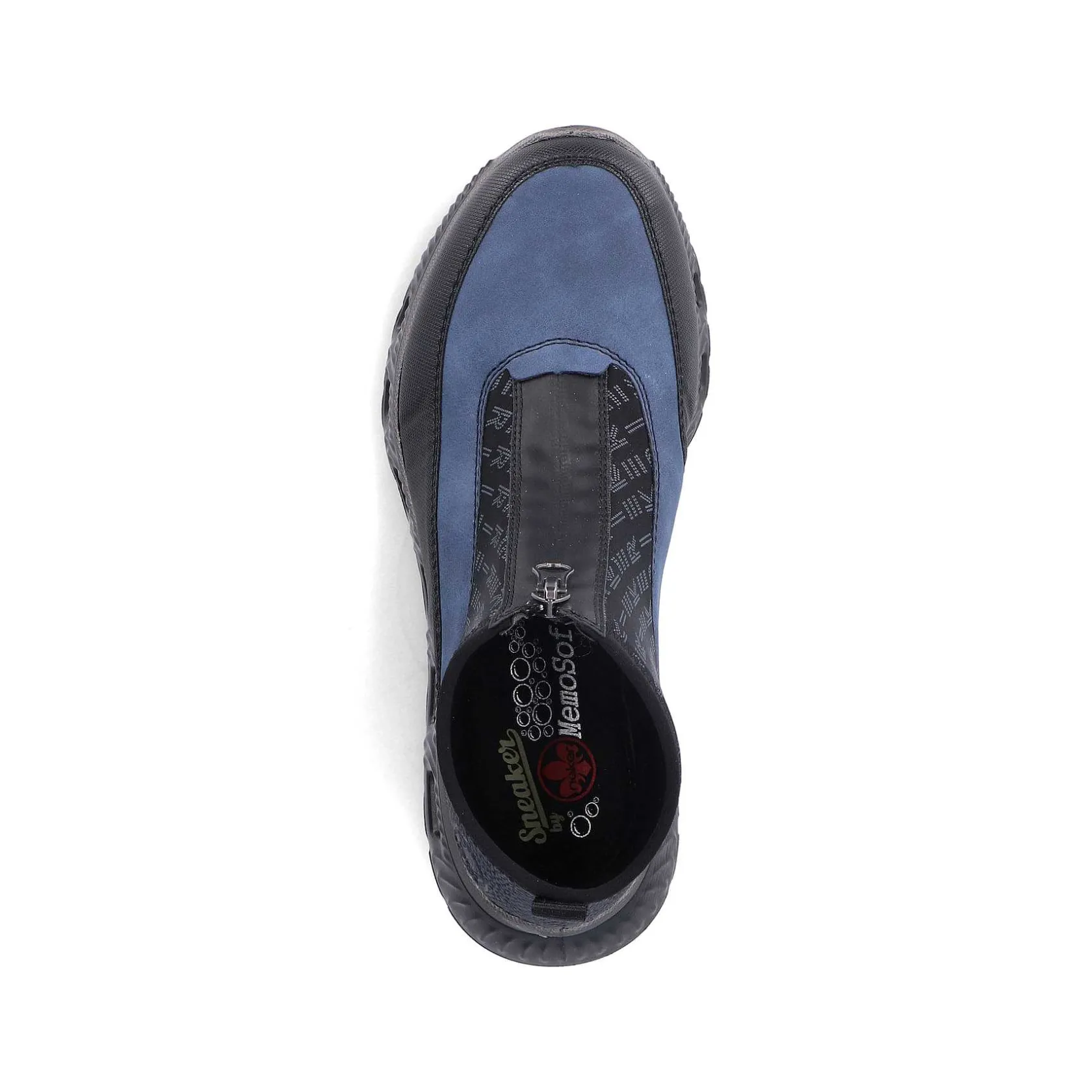 Rieker Sneakers-Women'S High Sneaker Asphalt Black-Ocean Blue