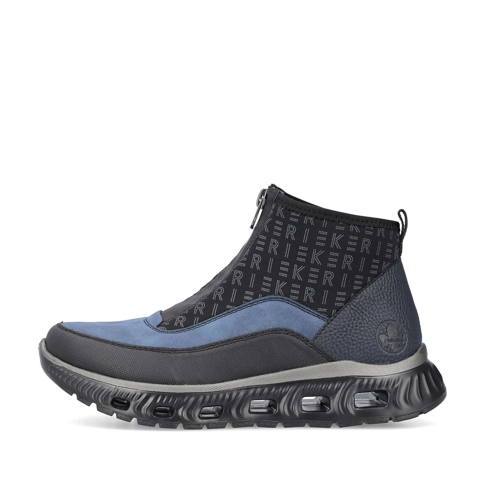 Rieker Sneakers-Women'S High Sneaker Asphalt Black-Ocean Blue