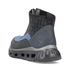 Rieker Sneakers-Women'S High Sneaker Asphalt Black-Ocean Blue