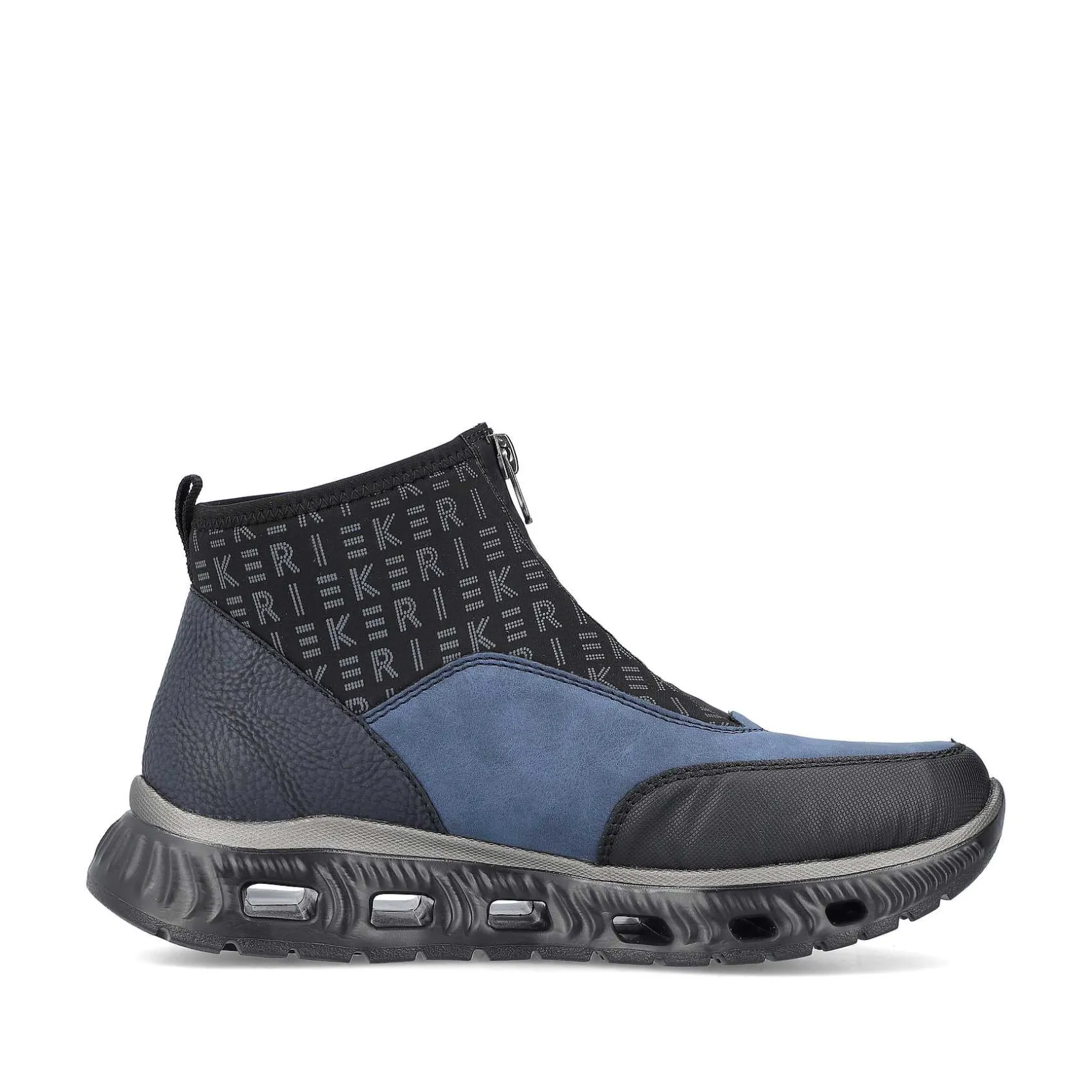 Rieker Sneakers-Women'S High Sneaker Asphalt Black-Ocean Blue