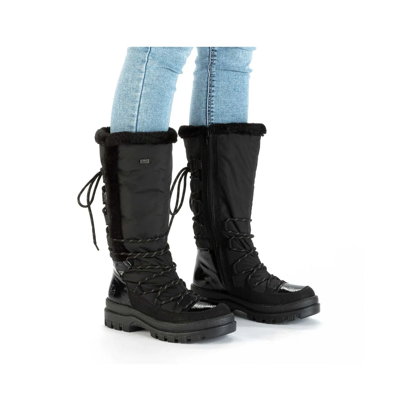 Rieker Ankle Boots & Boots-Women'S High-Shaft Boots Graphite Black