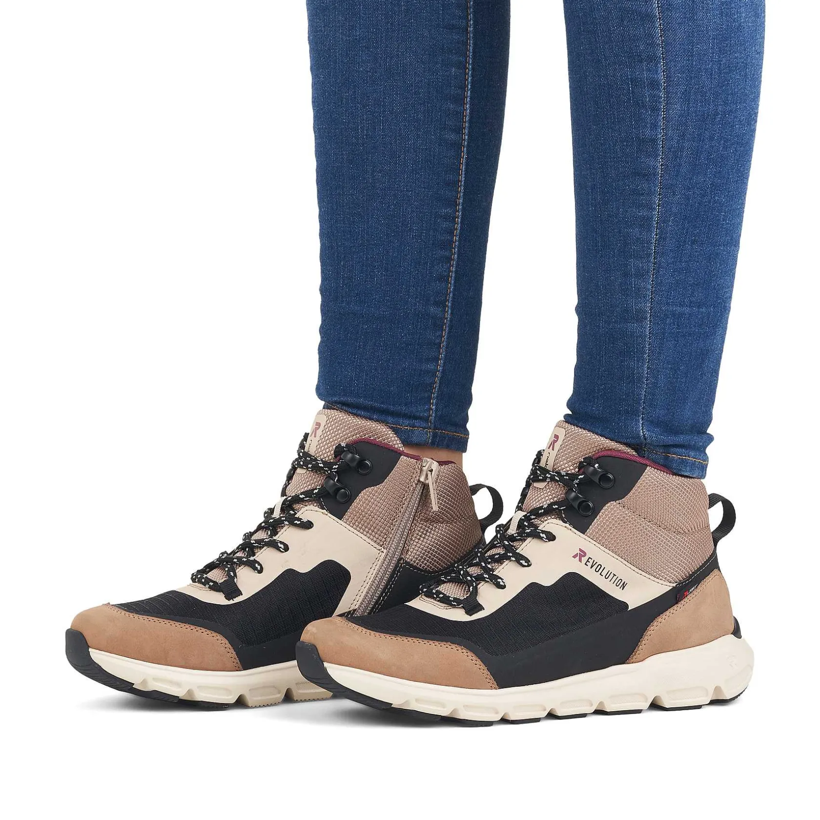 Rieker Sneakers-Women'S High-Top Sneakers Hazel-Wood Black