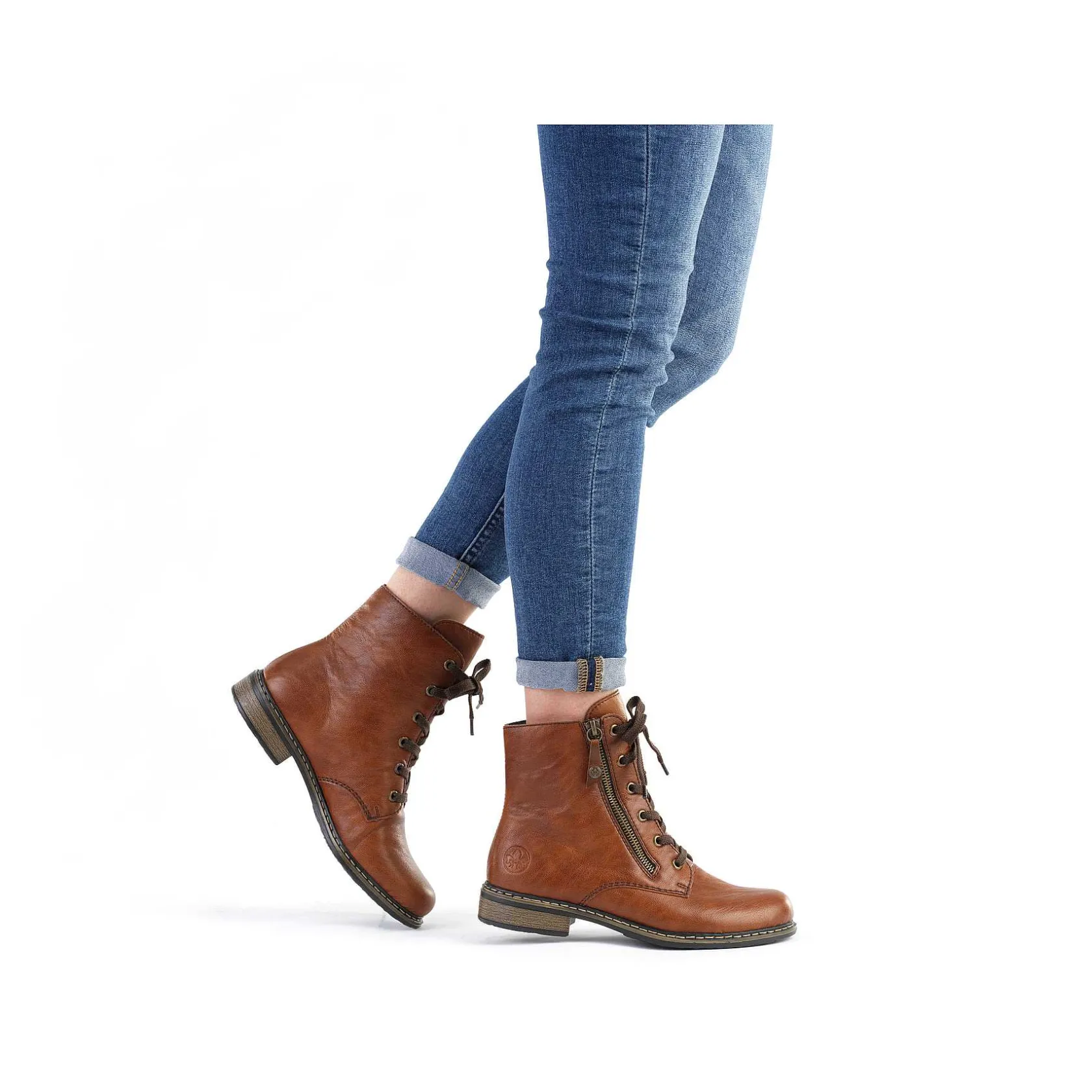 Rieker Ankle Boots & Boots-Women'S Laced Boots Caramel Brown
