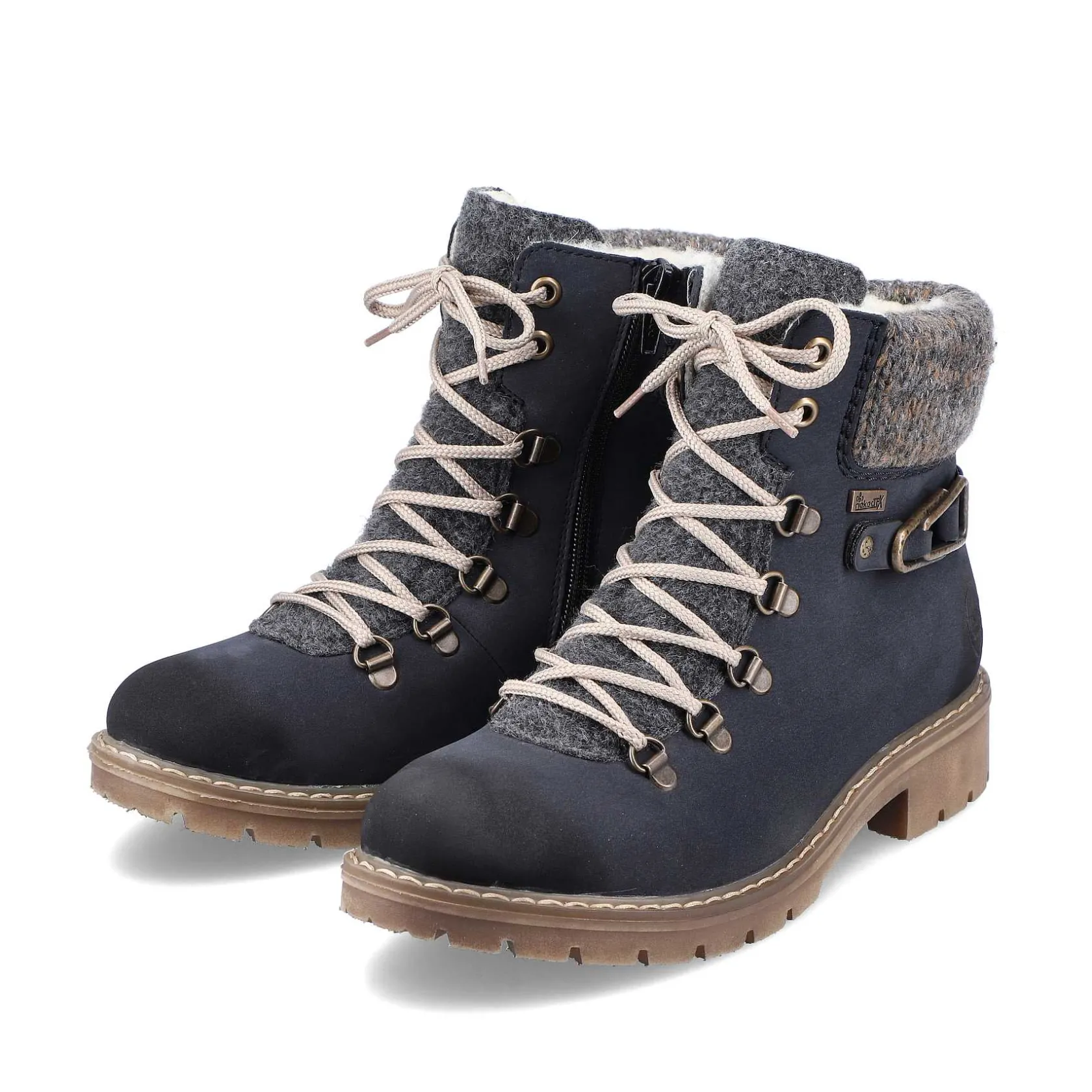 Rieker Ankle Boots & Boots-Women'S Laced Boots Ocean Blue