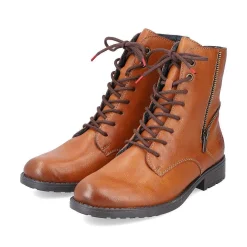 Rieker Ankle Boots & Boots-Women'S Laced Boots Caramel Brown