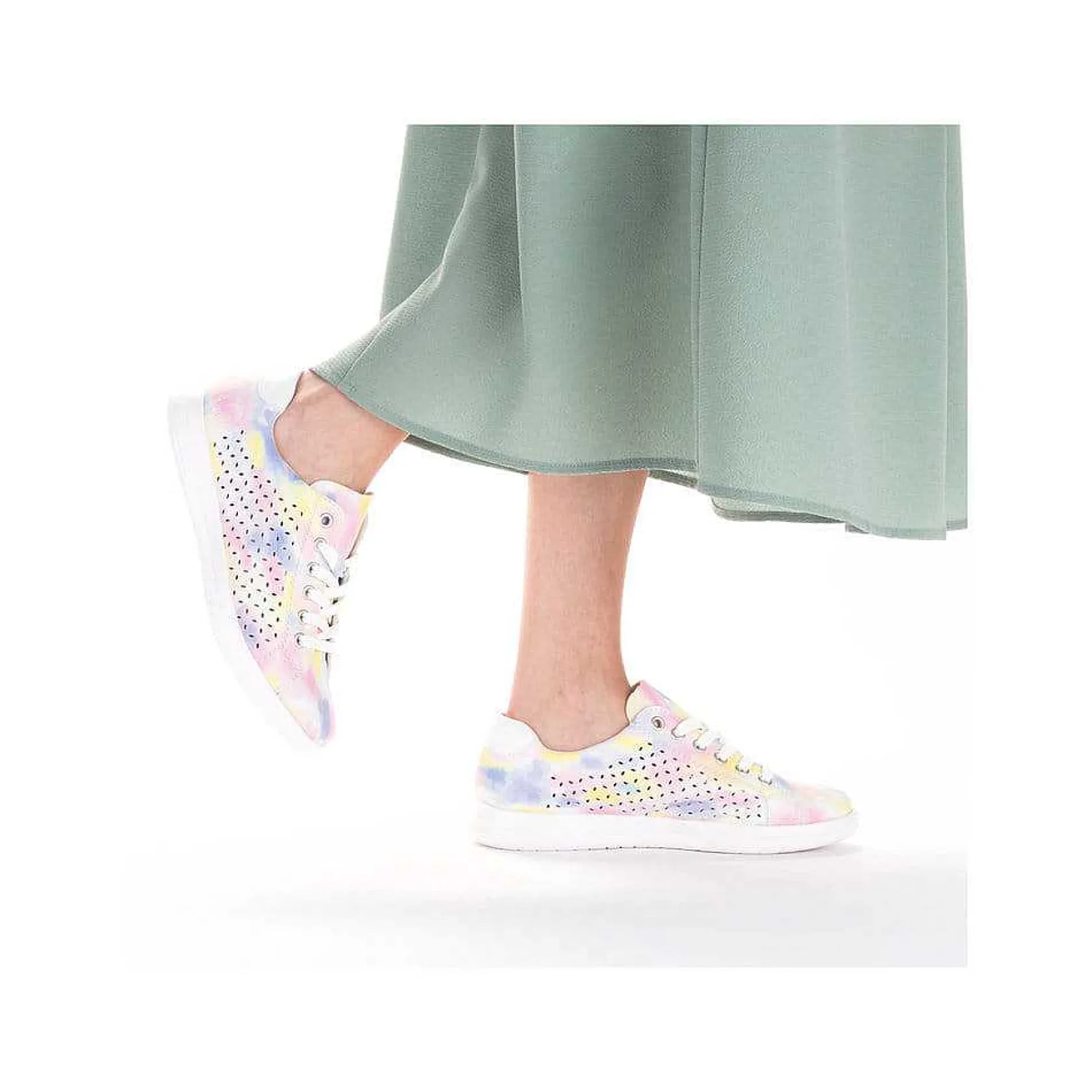 Rieker Colorful Styles-Women'S Laced Shoes Multi-Edelweis