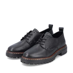 Rieker Low Shoes & Slippers-Women'S Lace-Up Shoes Night Black
