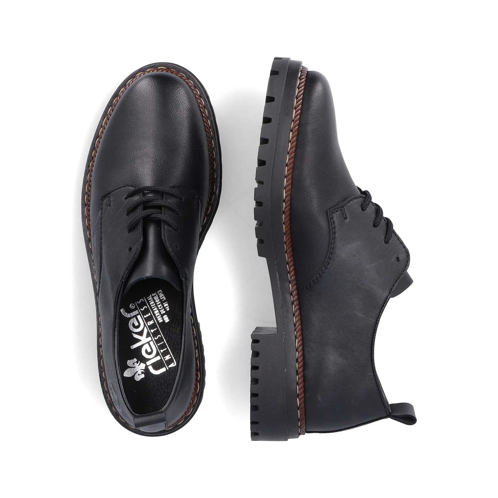 Rieker Low Shoes & Slippers-Women'S Lace-Up Shoes Night Black