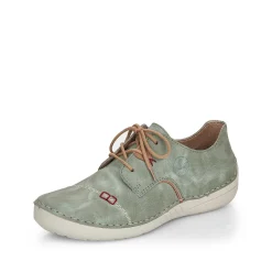 Rieker Low Shoes & Slippers-Women'S Lace-Up Shoes Green Gray