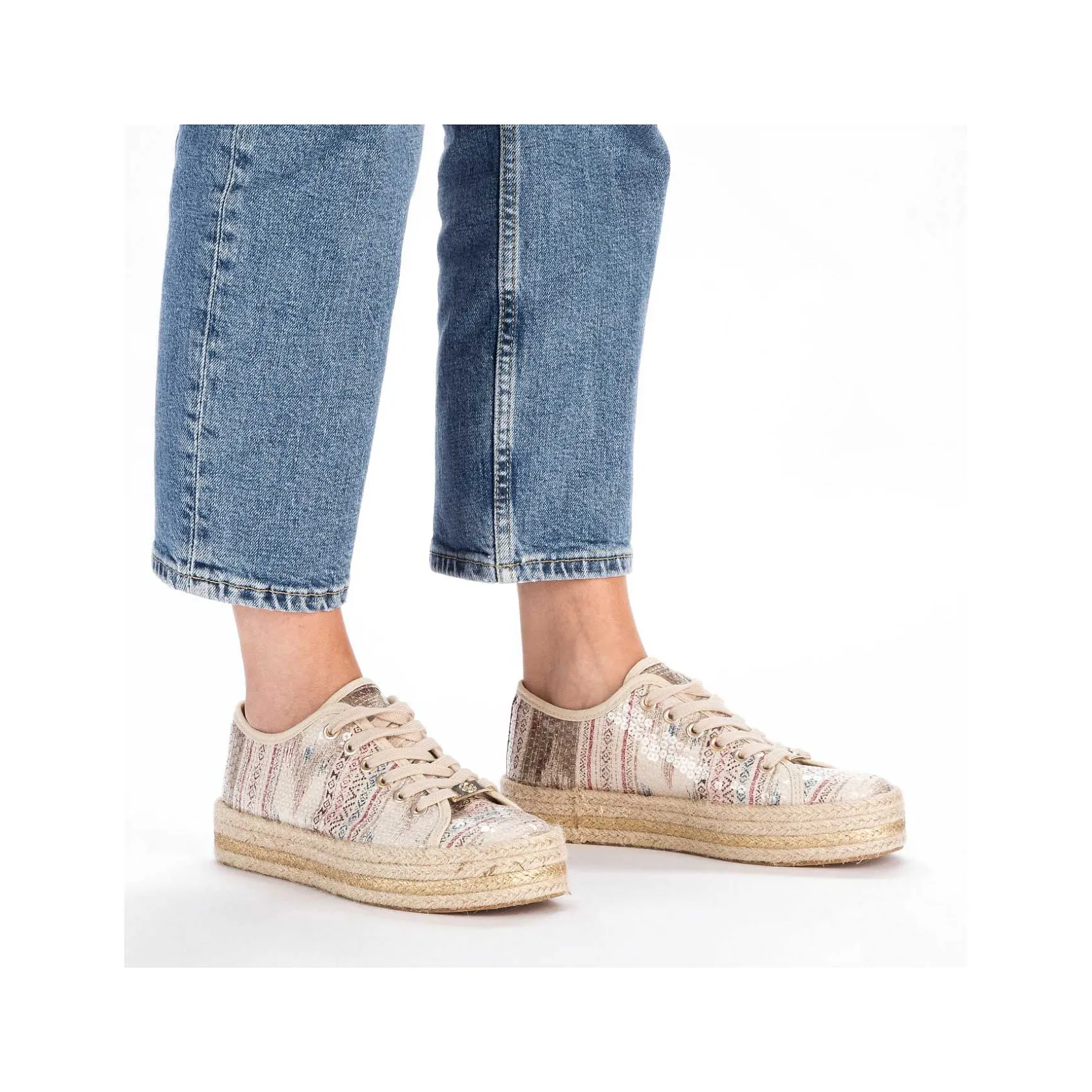 Rieker Low Shoes & Slippers-Women'S Lace-Up Shoes Light Beige