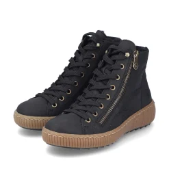 Rieker Low Shoes & Slippers-Women'S Lace-Up Shoes Asphalt Black