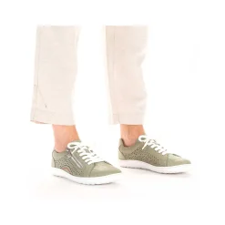 Rieker Colorful Styles-Women'S Lace-Up Shoes Mint Green