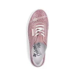 Rieker Colorful Styles-Women'S Lace-Up Shoes, Blood Pink