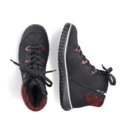 Rieker Low Shoes & Slippers-Women'S Lace-Up Shoes Graphite Black