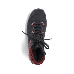 Rieker Low Shoes & Slippers-Women'S Lace-Up Shoes Graphite Black