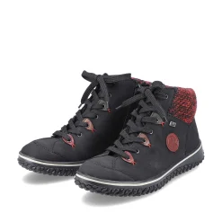 Rieker Low Shoes & Slippers-Women'S Lace-Up Shoes Graphite Black