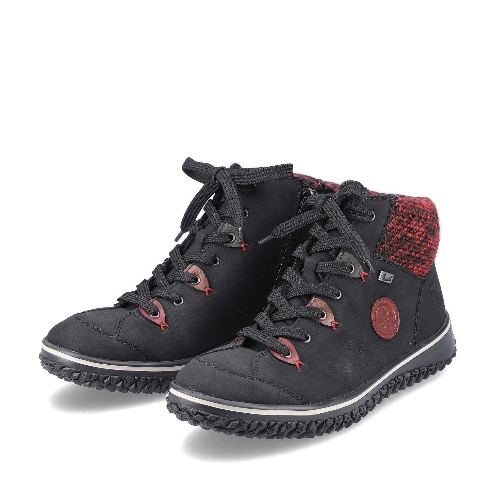 Rieker Low Shoes & Slippers-Women'S Lace-Up Shoes Graphite Black