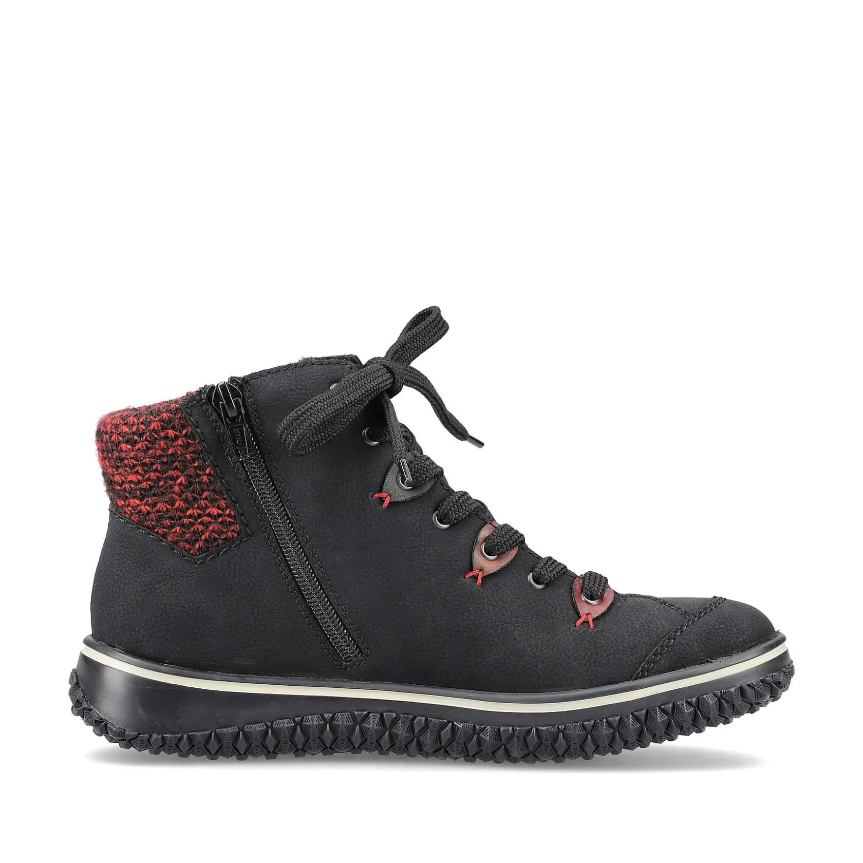 Rieker Low Shoes & Slippers-Women'S Lace-Up Shoes Graphite Black