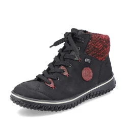 Rieker Low Shoes & Slippers-Women'S Lace-Up Shoes Graphite Black