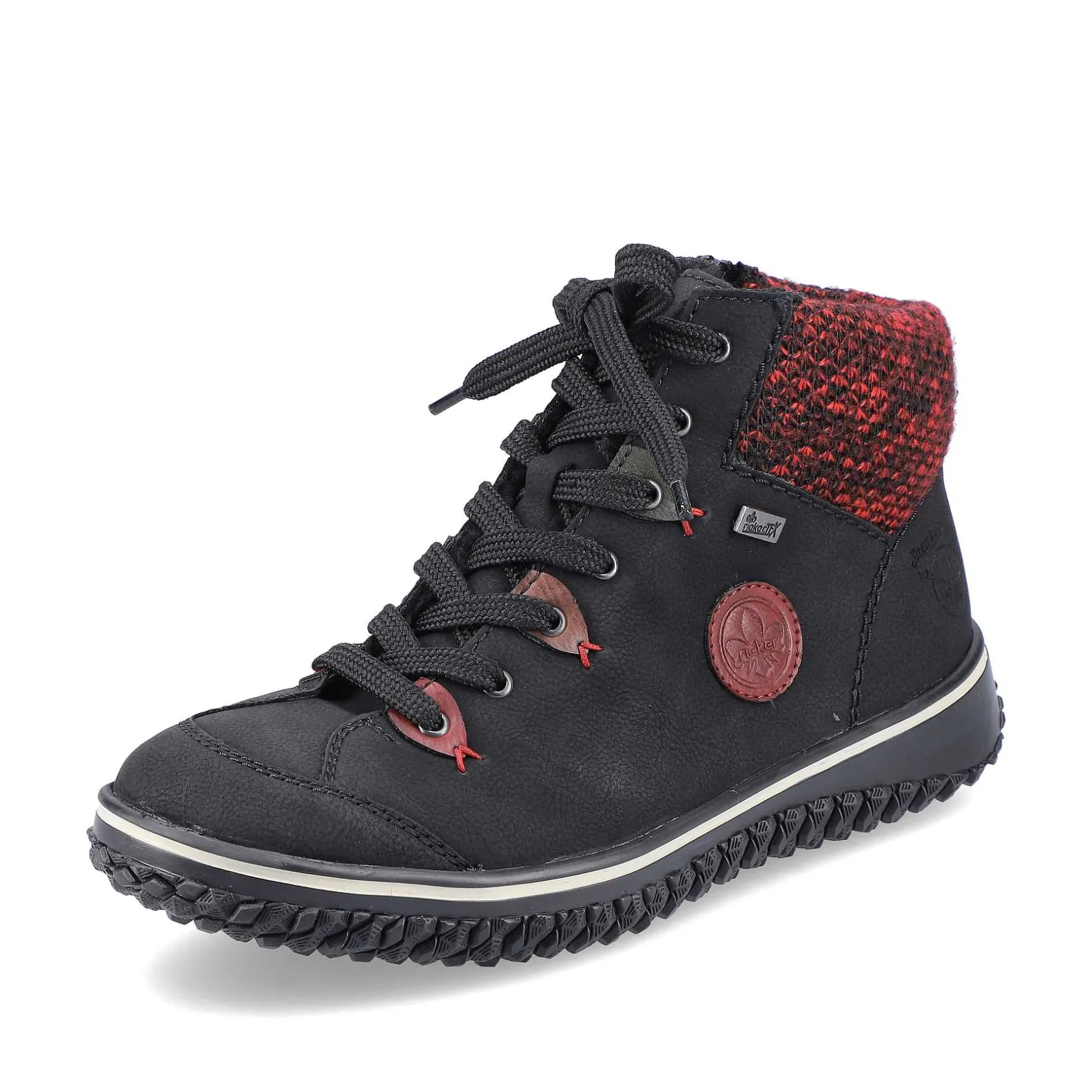 Rieker Low Shoes & Slippers-Women'S Lace-Up Shoes Graphite Black