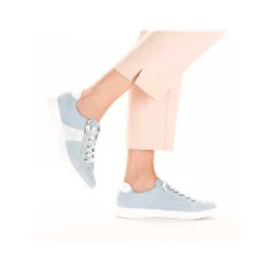 Rieker Low Shoes & Slippers-Women'S Lace-Up Shoes Sky Blue And White