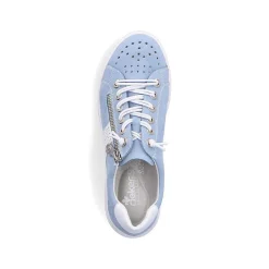 Rieker Low Shoes & Slippers-Women'S Lace-Up Shoes Sky Blue And White