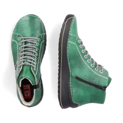Rieker Low Shoes & Slippers-Women'S Lace-Up Shoes Emerald Green