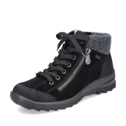 Rieker Low Shoes & Slippers-Women'S Lace-Up Shoes Graphite Black
