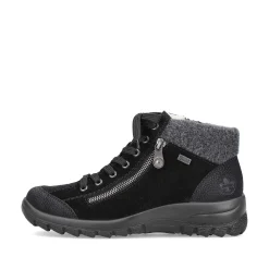 Rieker Low Shoes & Slippers-Women'S Lace-Up Shoes Graphite Black
