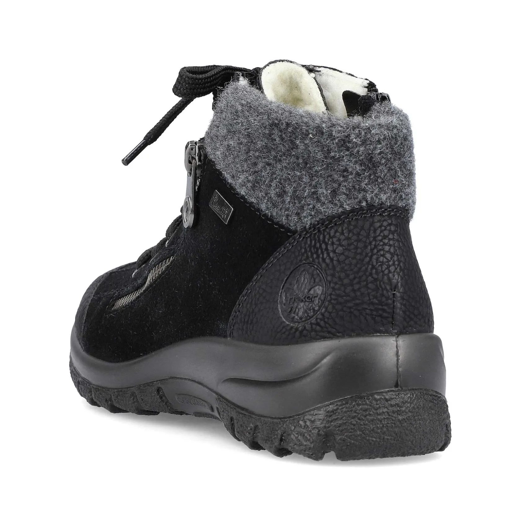 Rieker Low Shoes & Slippers-Women'S Lace-Up Shoes Graphite Black