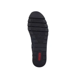 Rieker Low Shoes & Slippers-Women'S Lace-Up Shoes Black Metallic